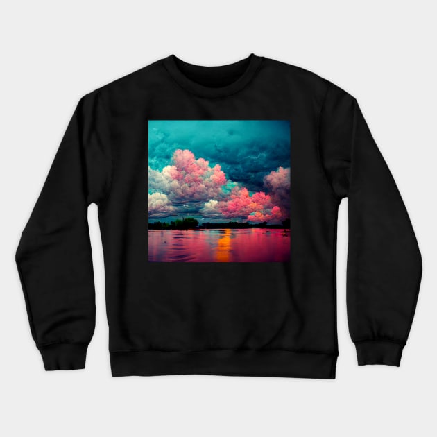 Beautifull Pink Sky Crewneck Sweatshirt by DarkAgeArt